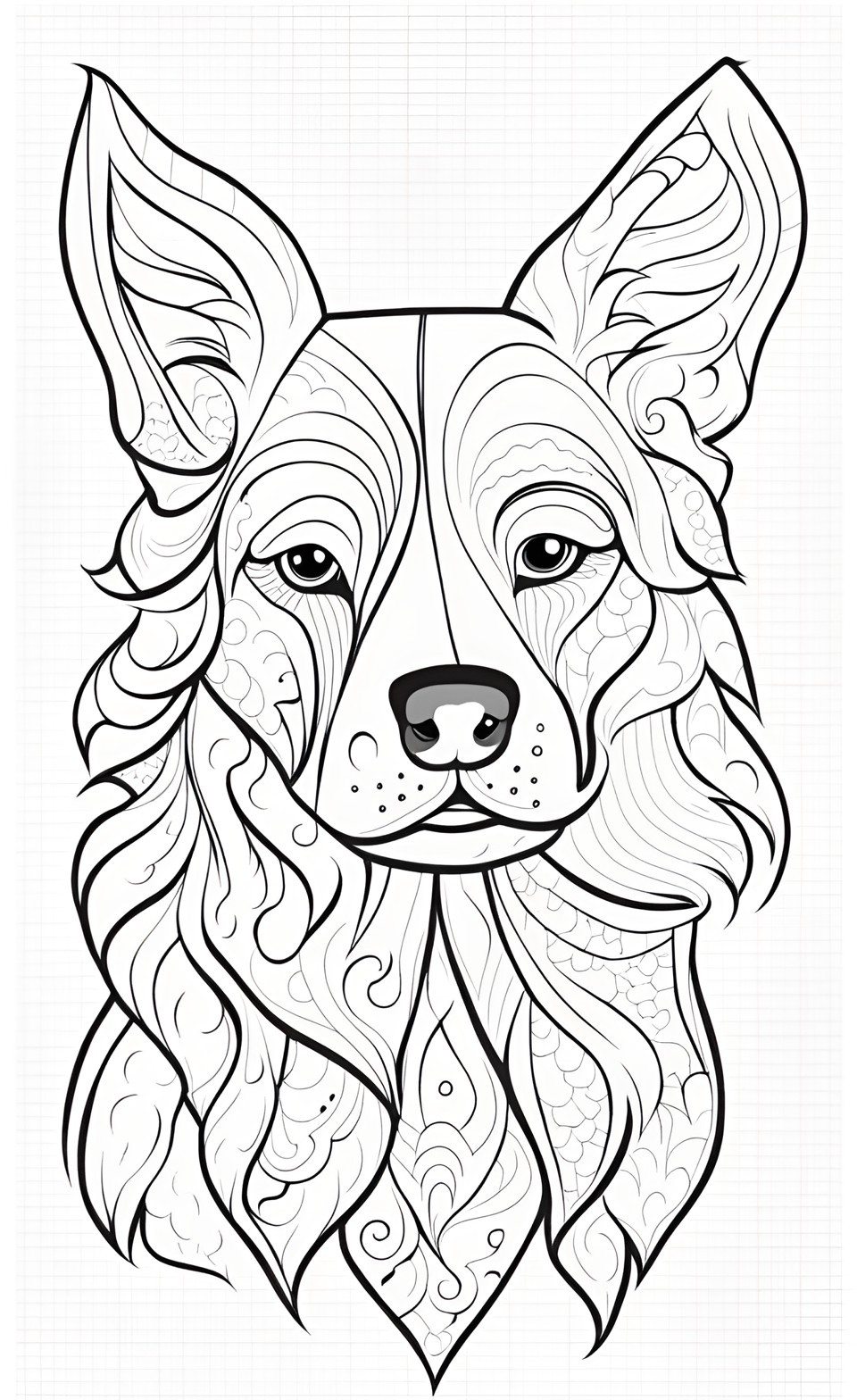 Profesyonel Köpek Boyama Sayfaları - Dog Coloring Pages