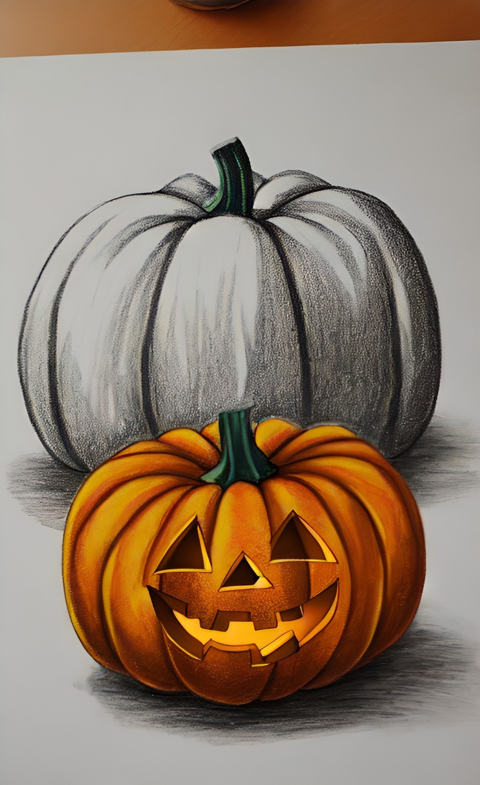 Kabak Çizimi Örnekleri | Pumpkin Drawing