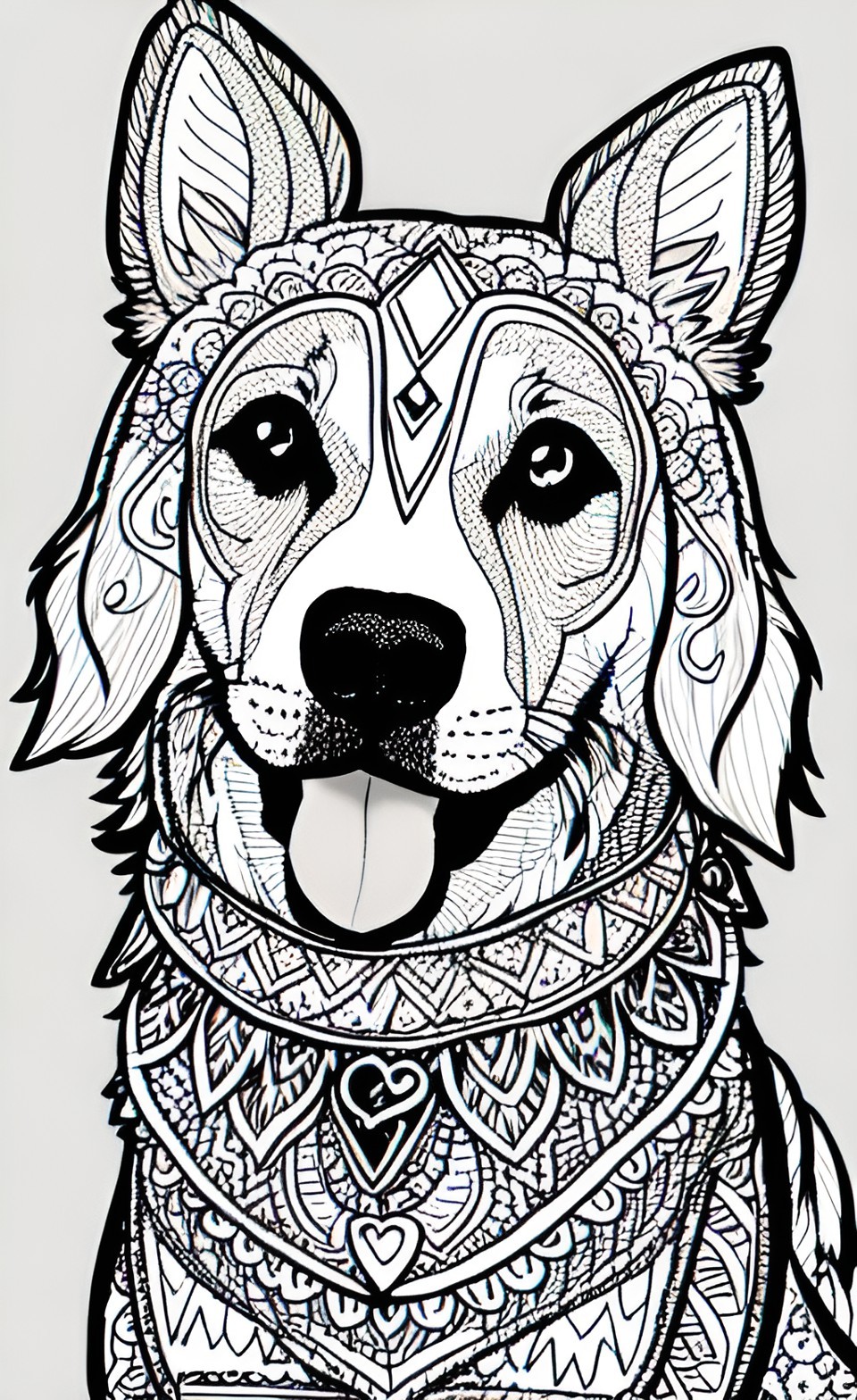 Profesyonel Köpek Boyama Sayfaları - Dog Coloring Pages
