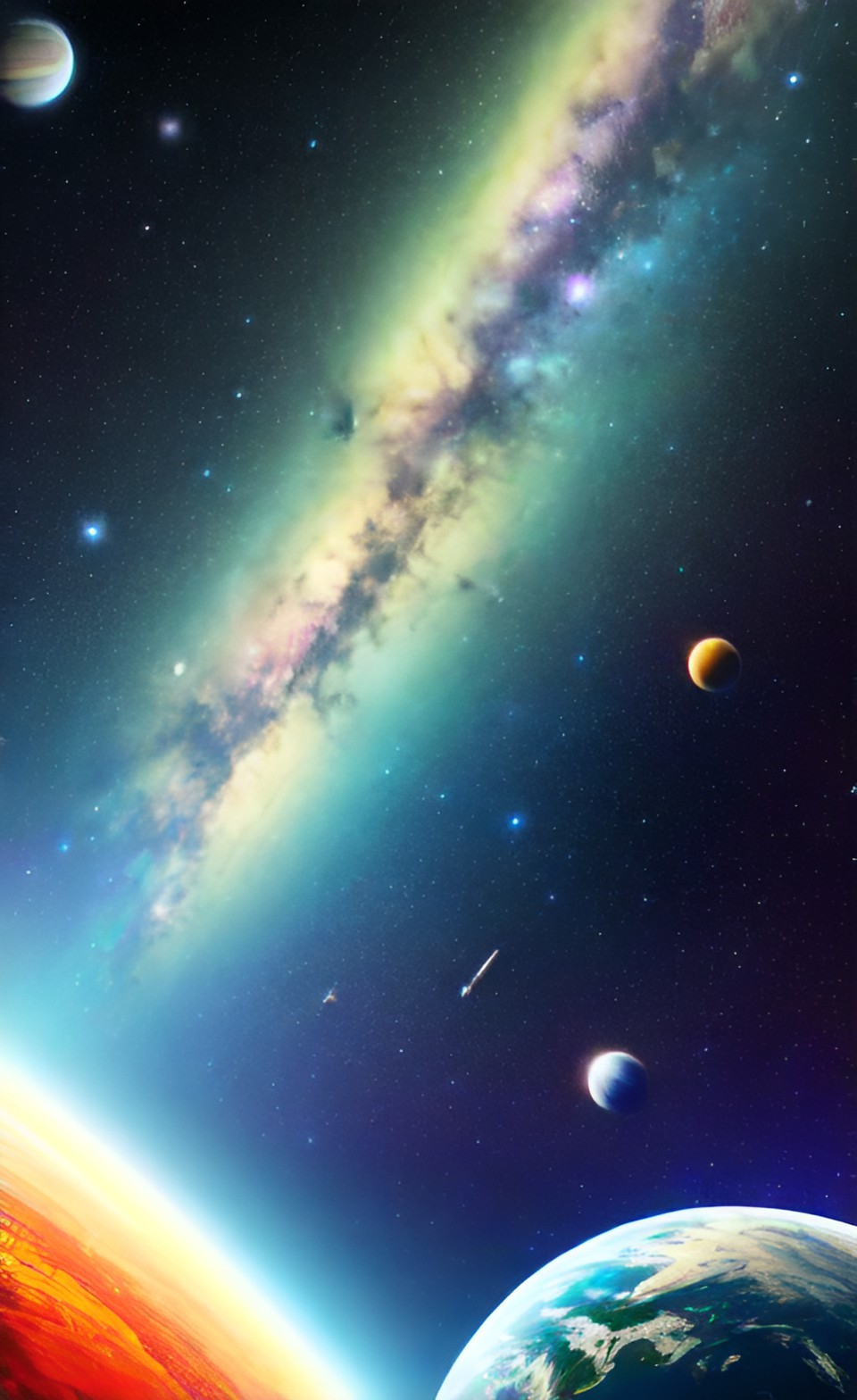 4K Uzay Galaksi Temalı Duvar Kağıtları | 4K Planet Wallpaper