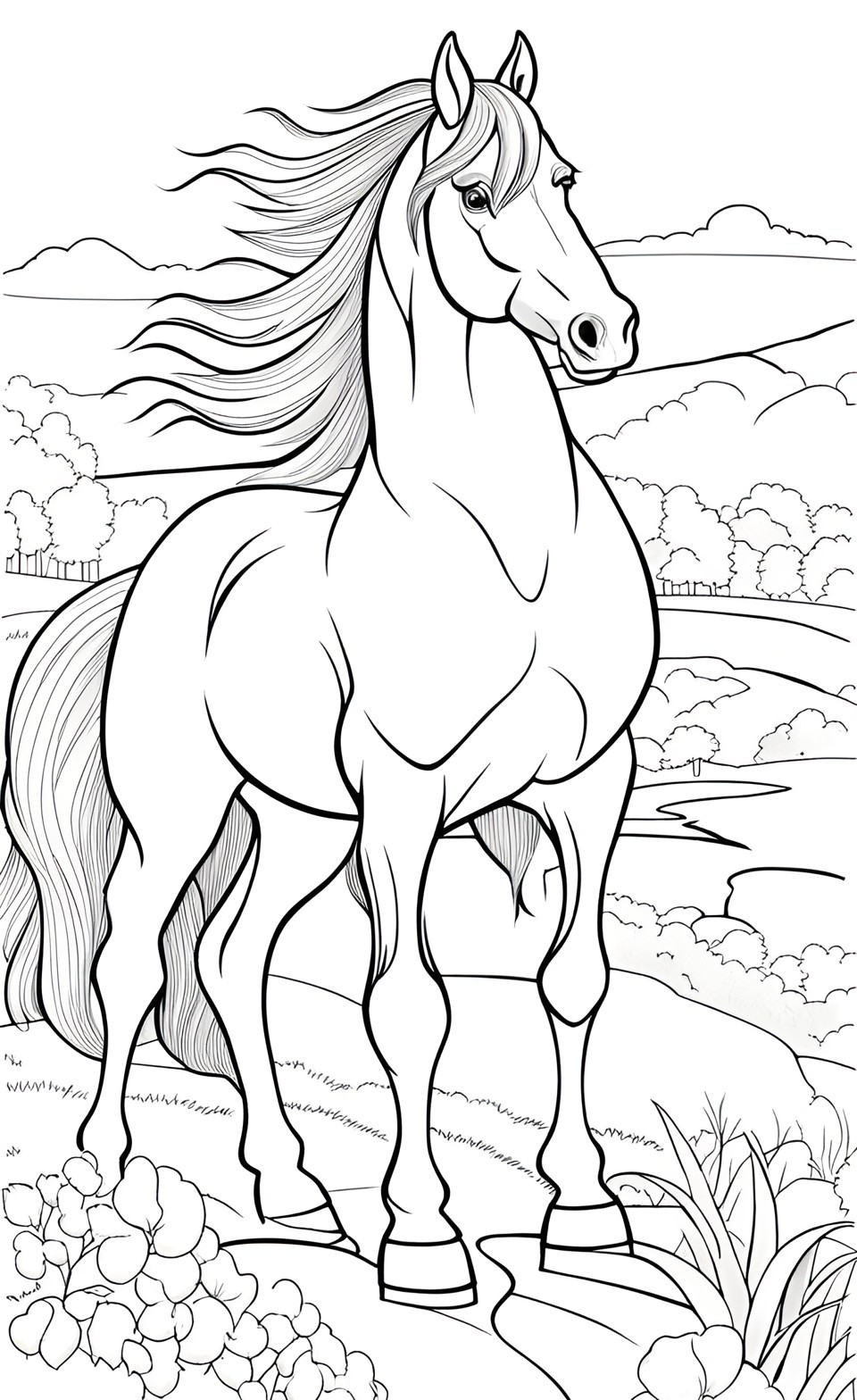 Horse Coloring Pages | At Boyama Sayfaları