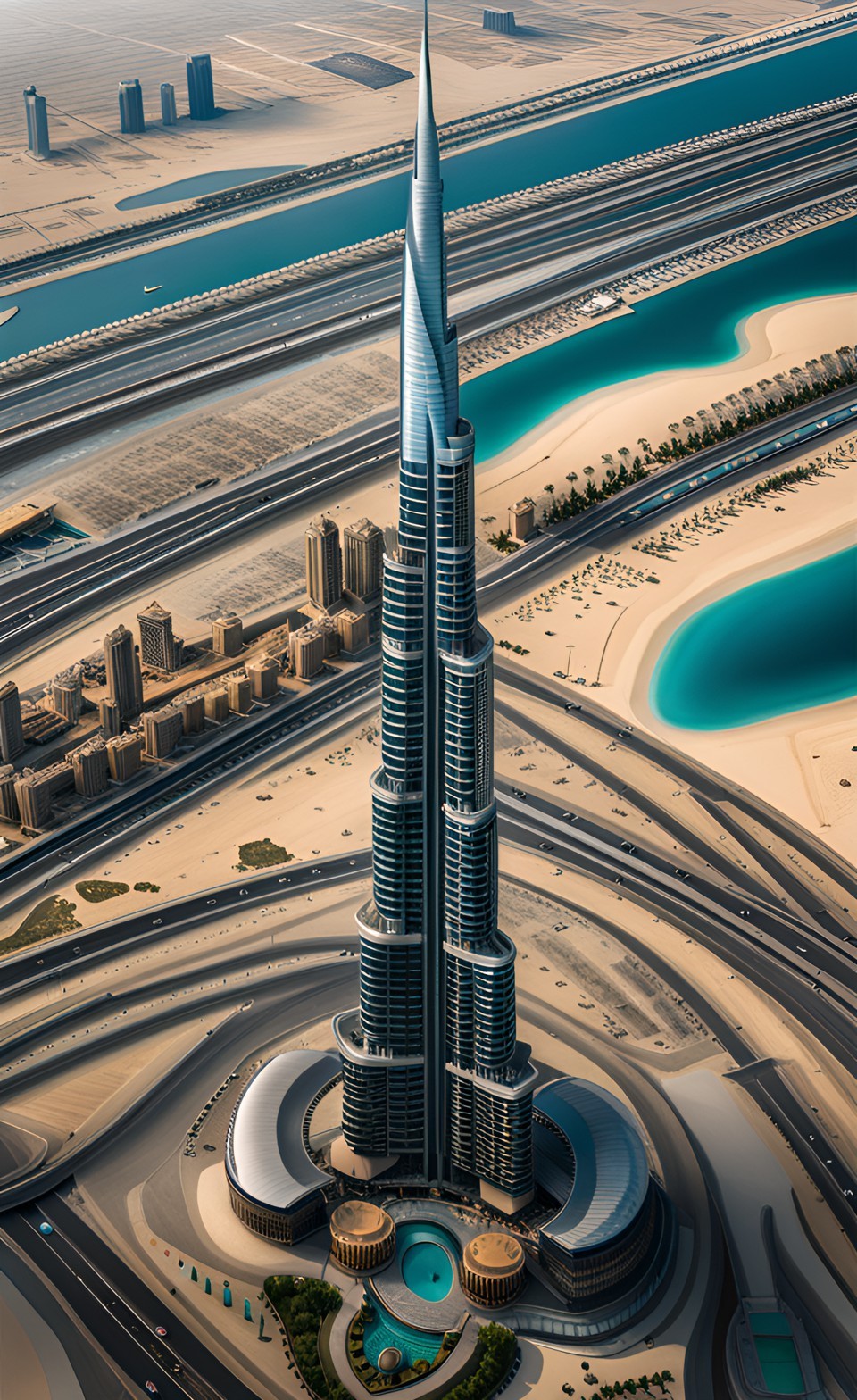 Dubai Burj Khalifa Tower iPhone Wallpaper 4K