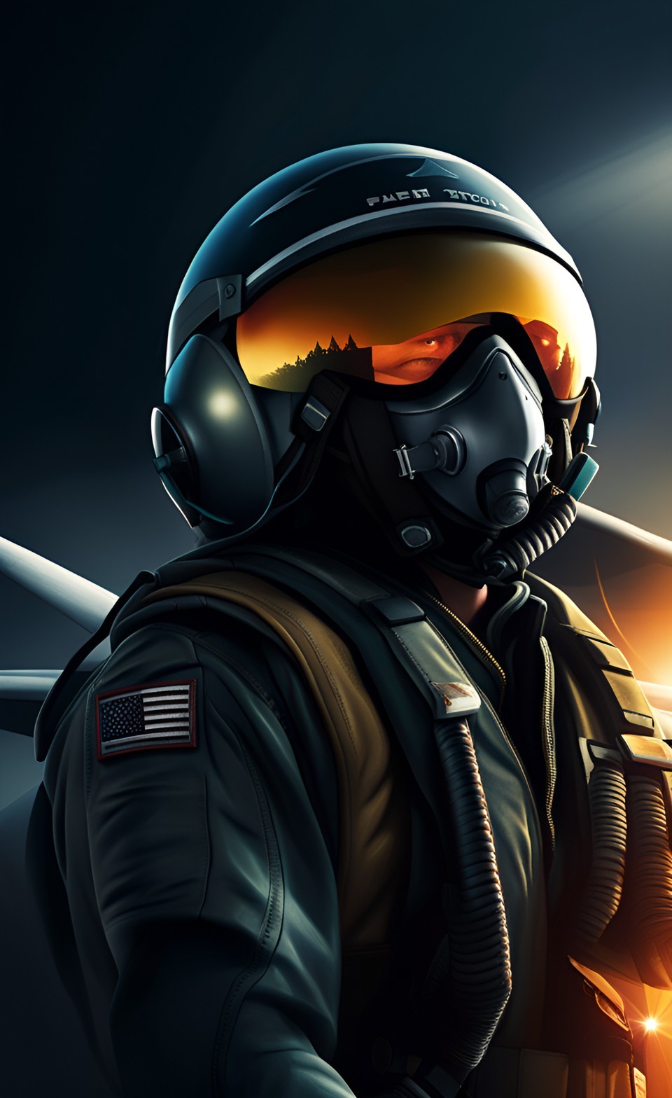 Fighter Jet Pilot iPhone Wallpaper 4K
