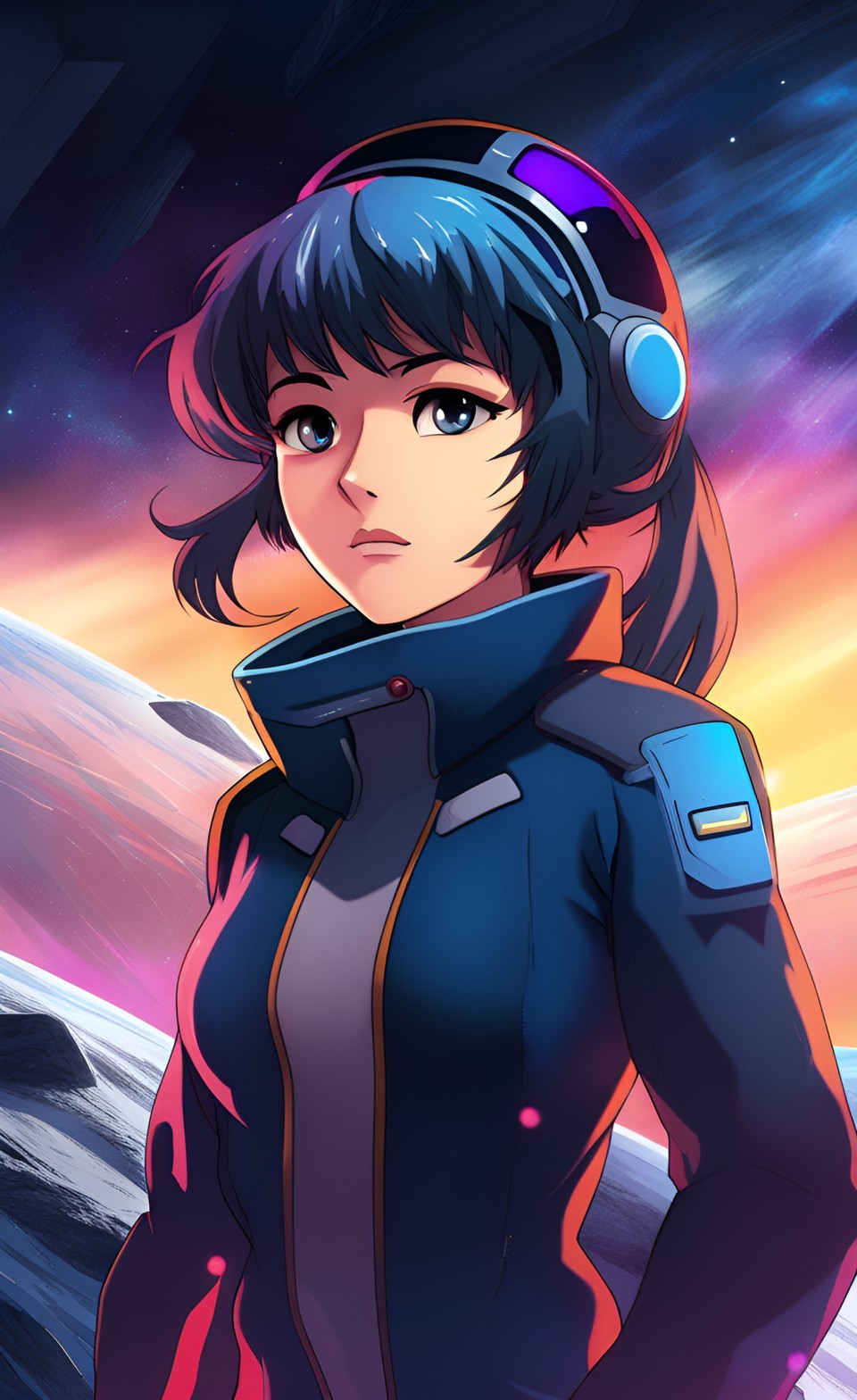 Anime Girl Solo Trek iPhone Wallpaper 4K