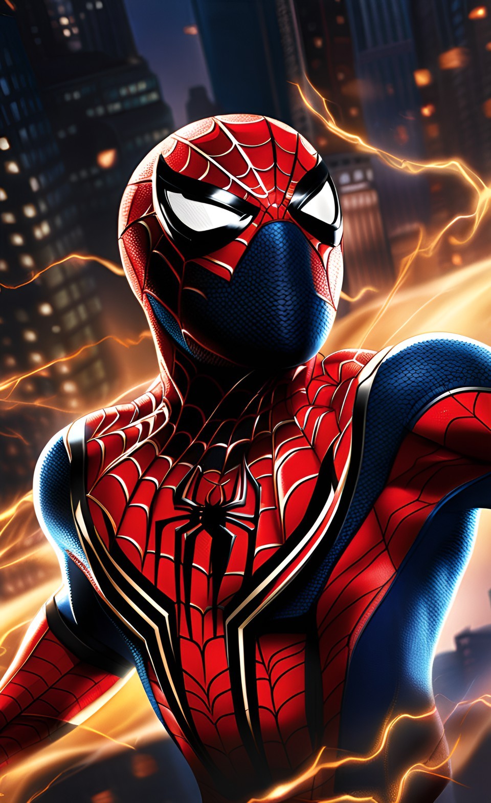 Unleashing Spiderman power iPhone Wallpaper 4K