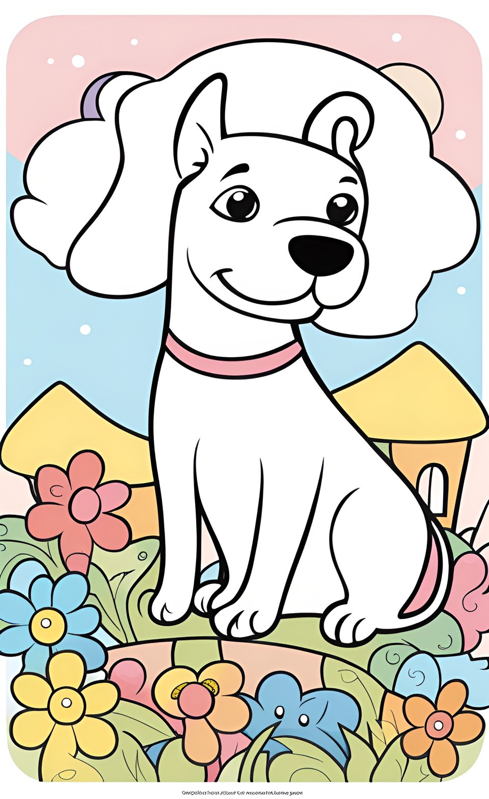 simple dog coloring pages for kids #2