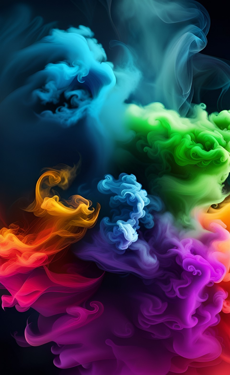 Smoke Colorful iPhone 4K Wallpaper