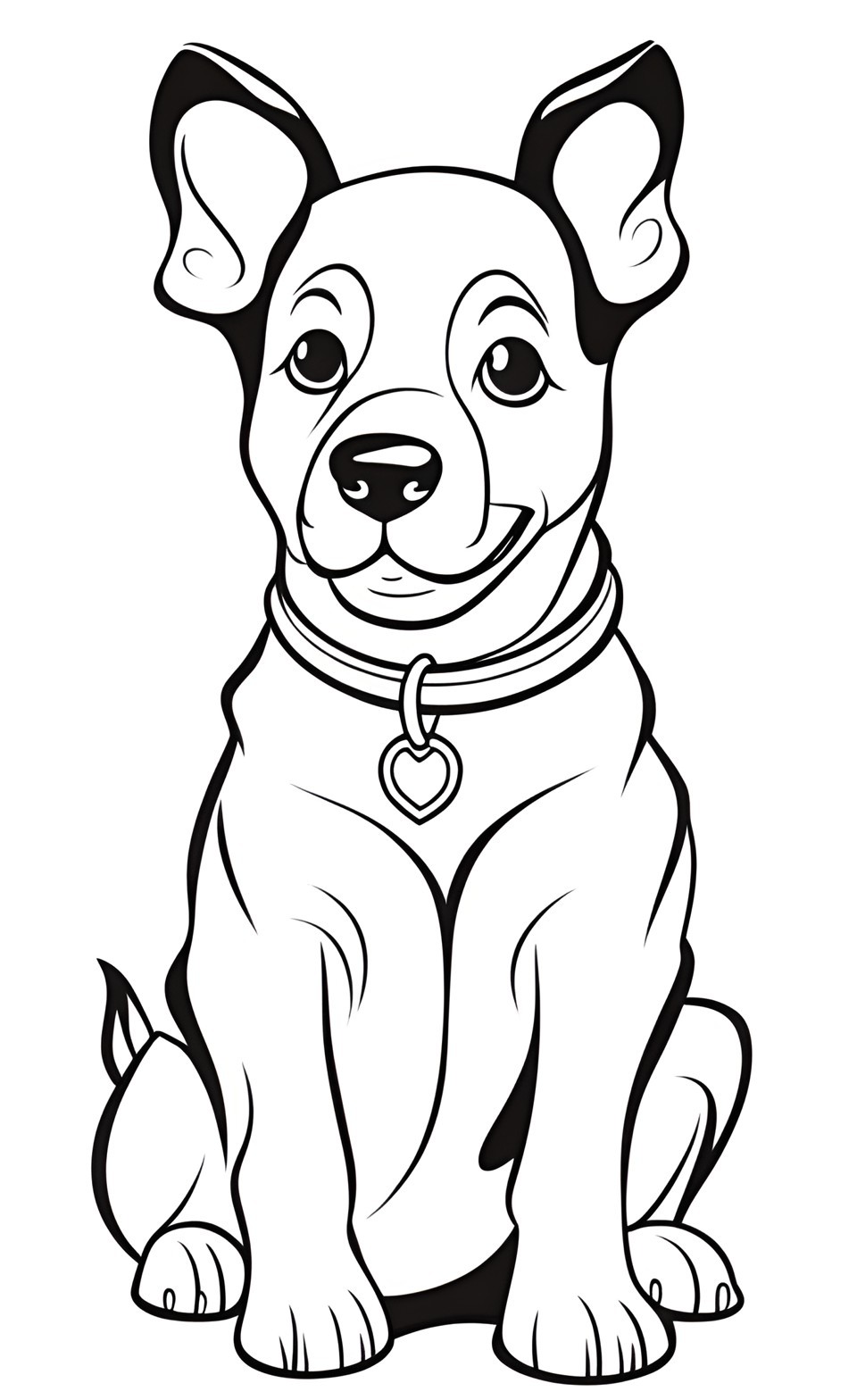 simple dog coloring pages for kids