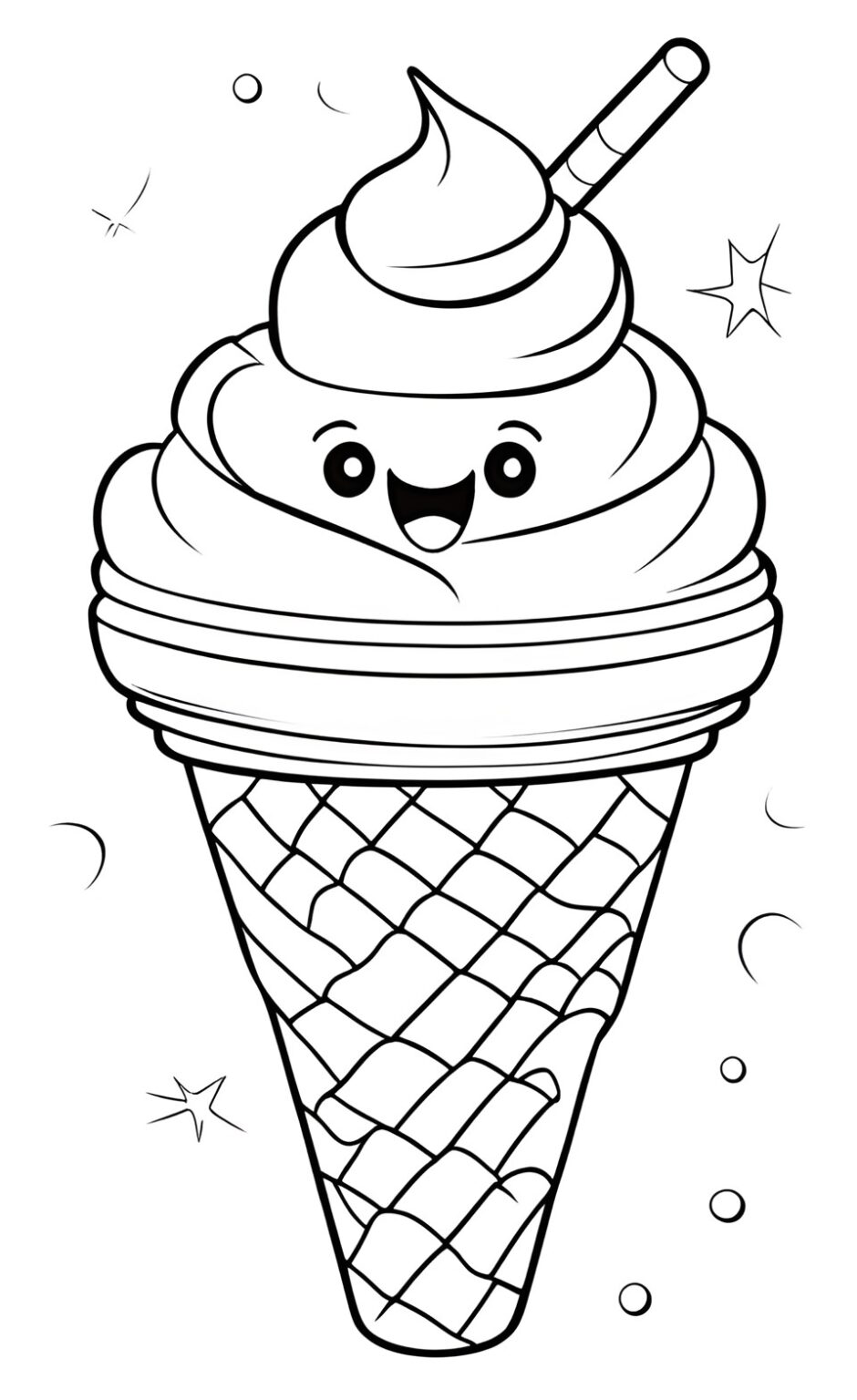 Simple Summer Ice Cream coloring pages for kids – EĞİTİM KÜLTÜR