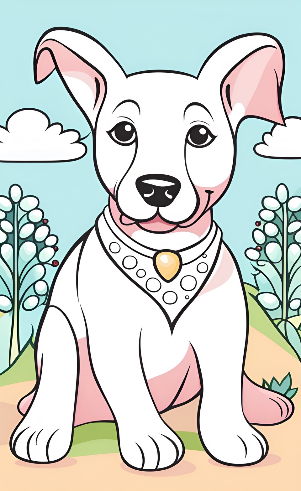 Free Printable Dog Coloring Pages For Kids #3