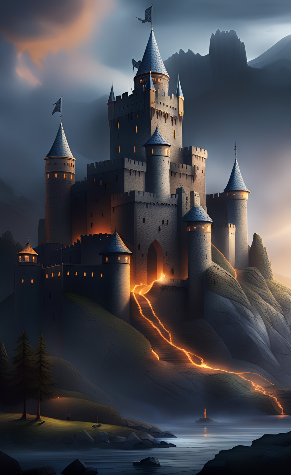 Warriors Castle iPhone Wallpaper 4K