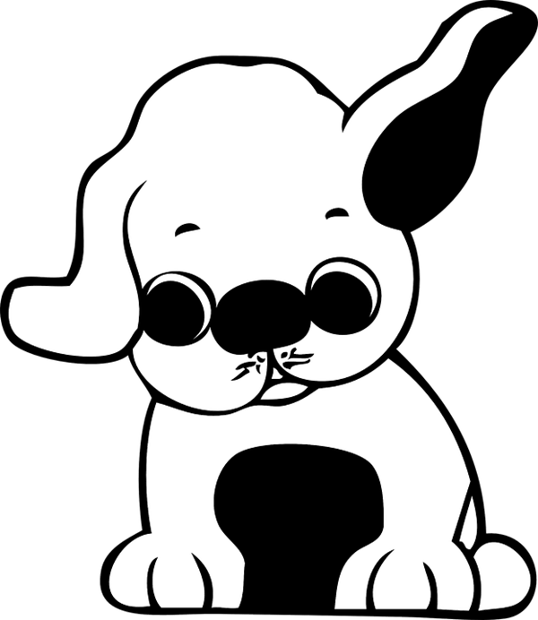 28 Easy Cartoon Dog Sitting Down Drawings To Make