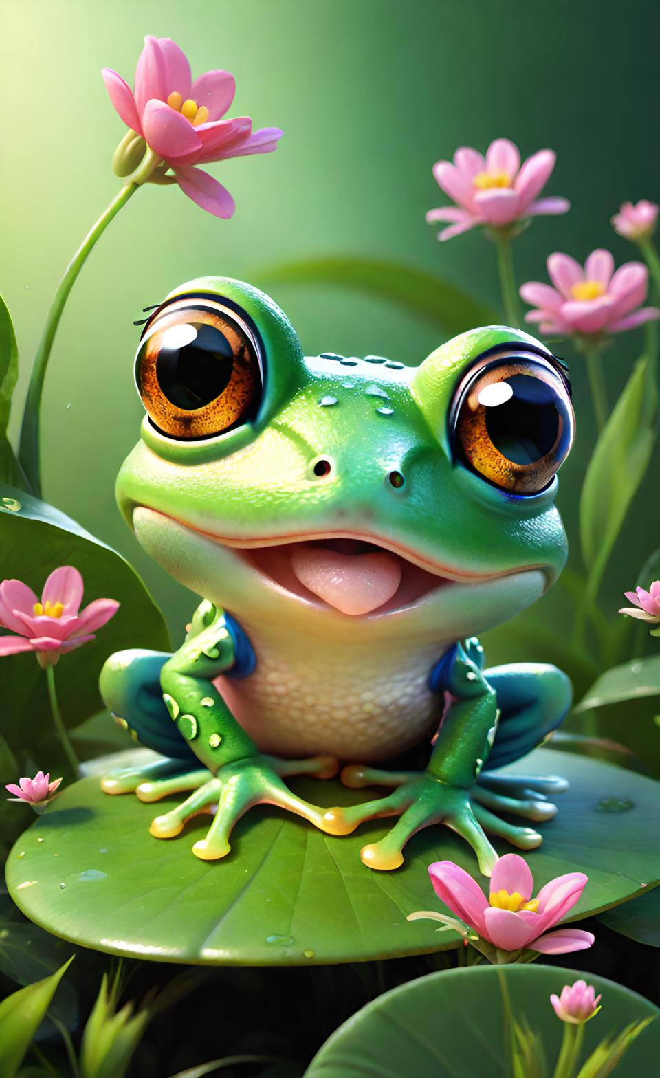 Cute Frog Wallpaper 4K | iPhone