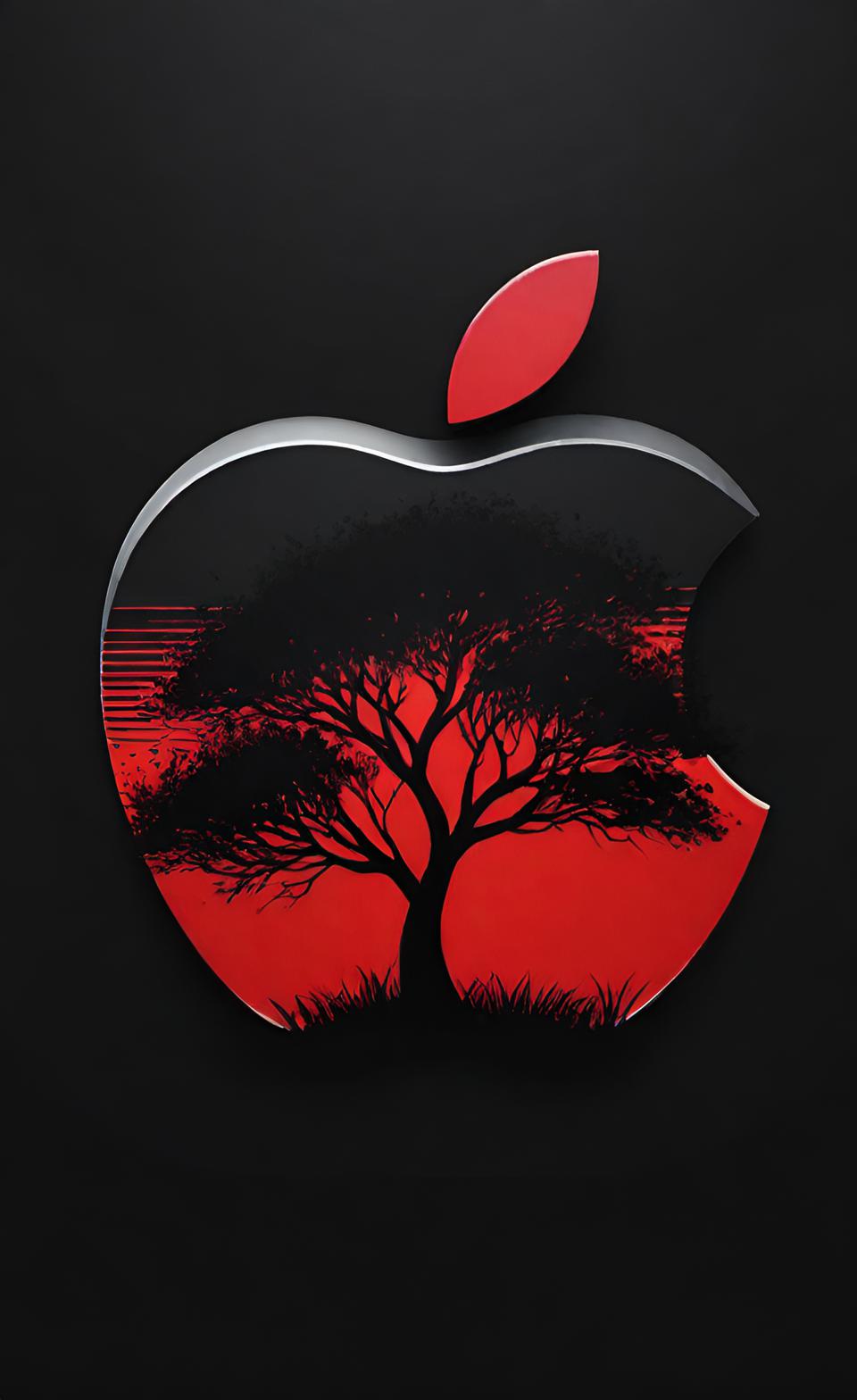 iPhone BlackRed Wallpaper 4K | iPhone 15 Pro Free Download