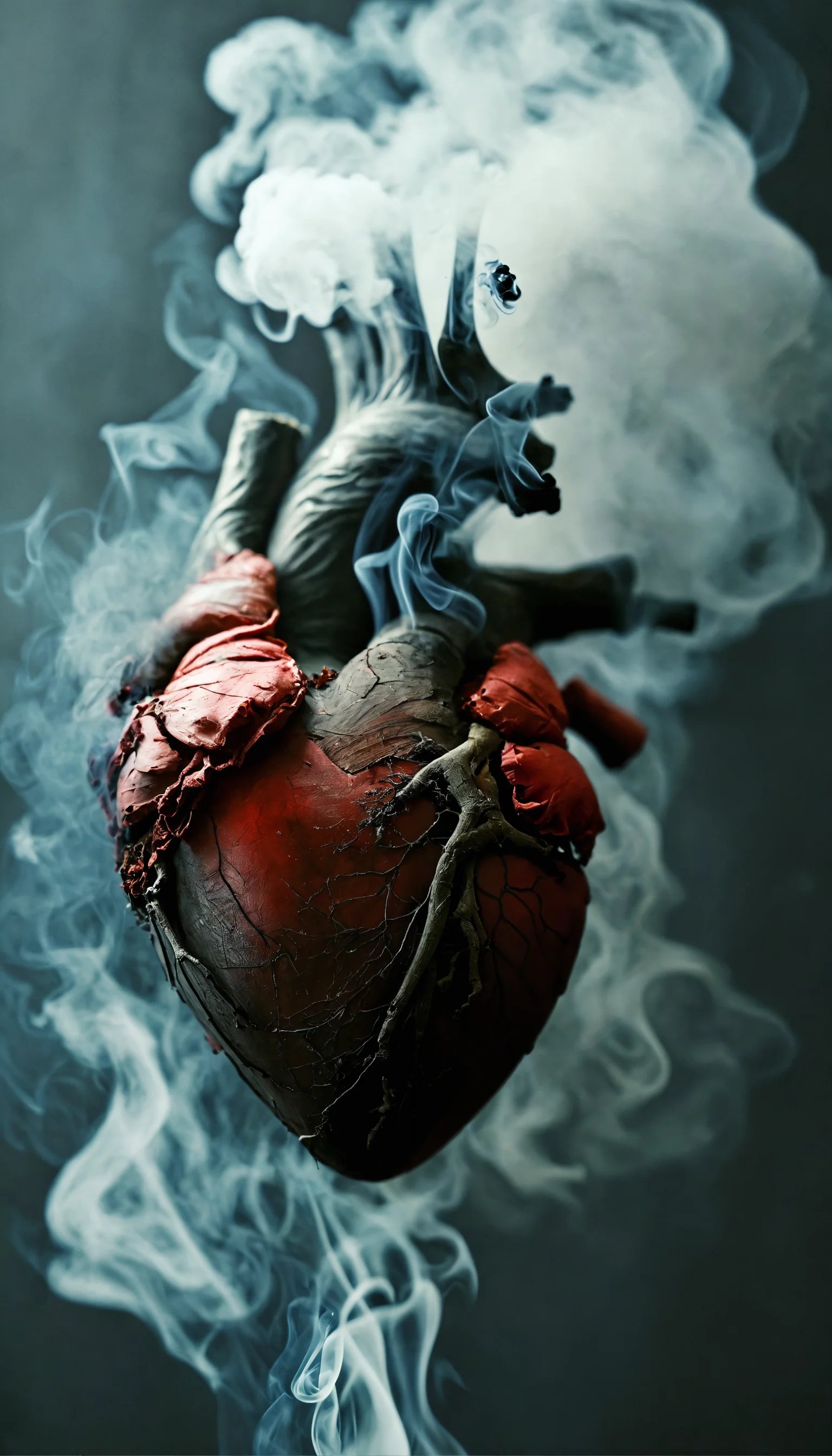 Heart Made Of Smoke  Wallpaper 4K