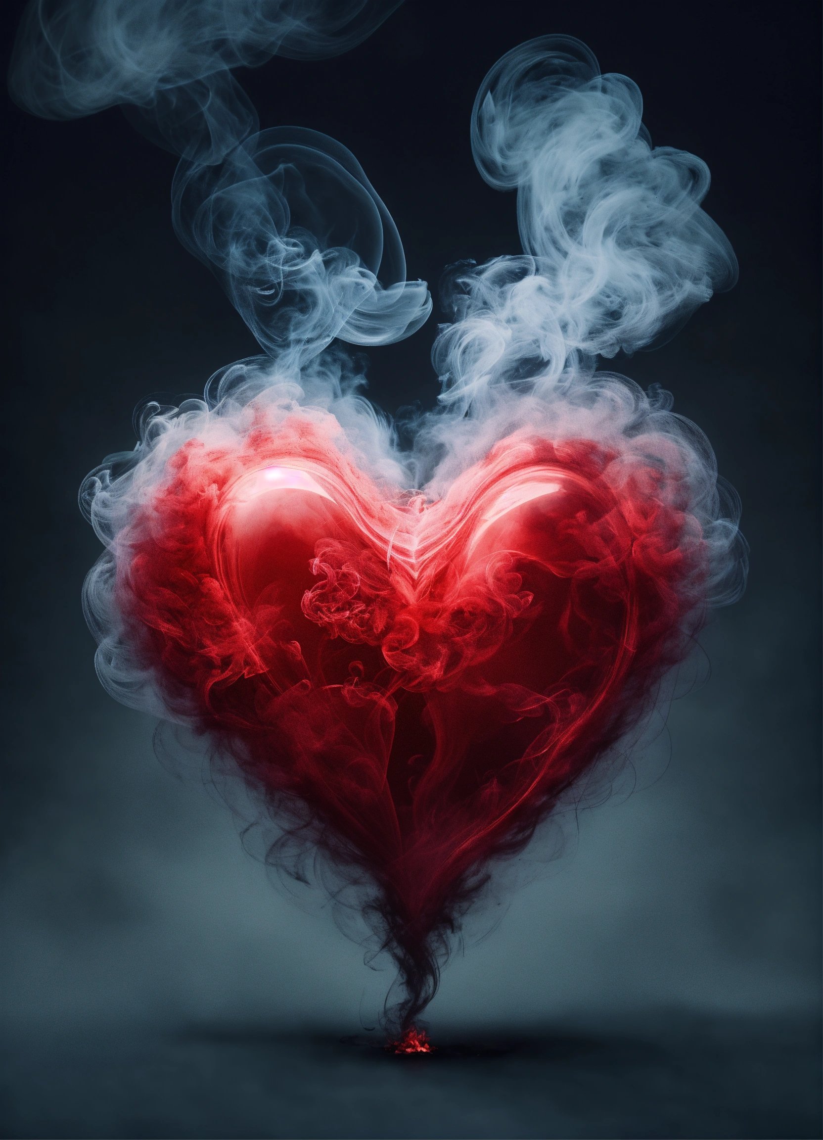 Heart Made Of Smoke  Wallpaper 4K