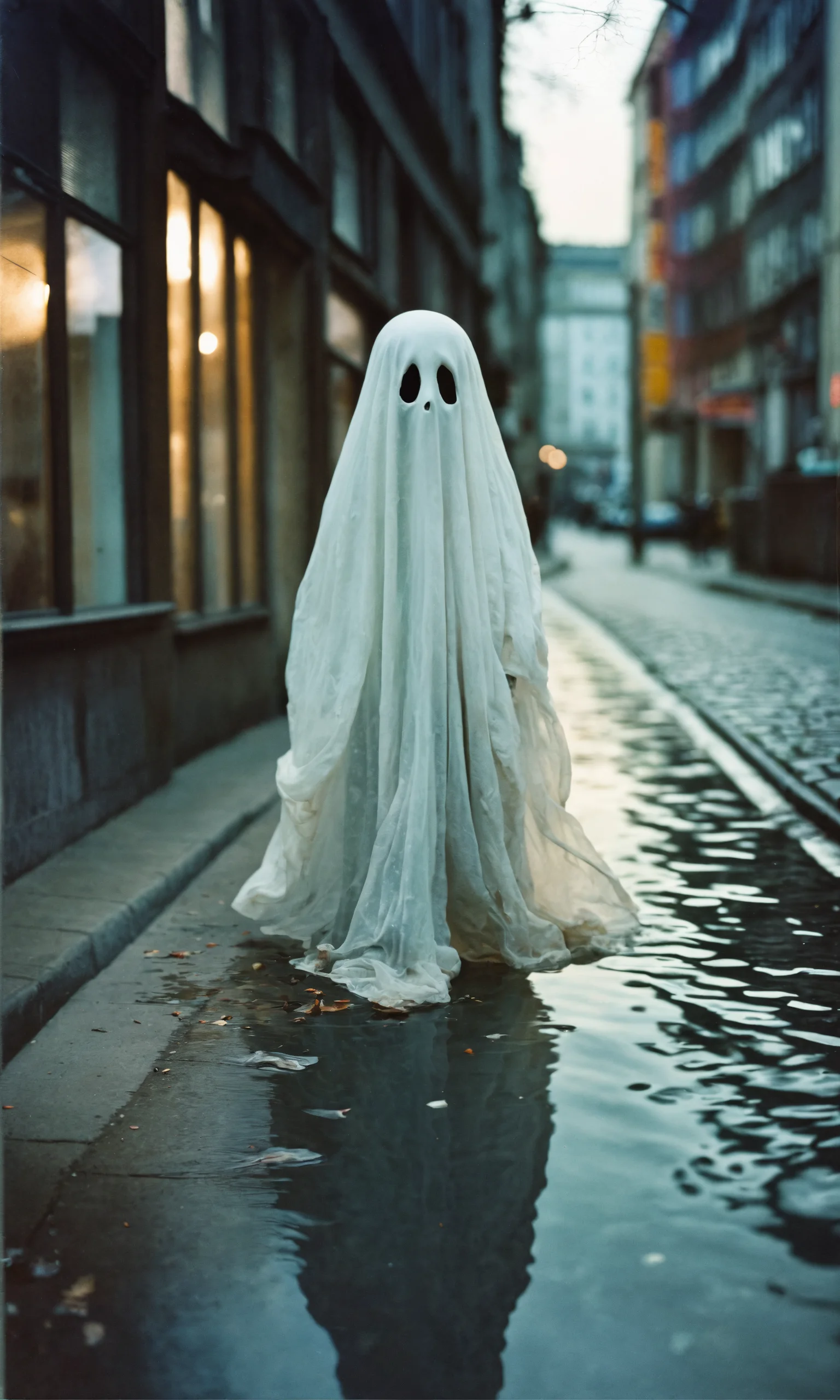Creepy Ghost Wallpaper on the Street