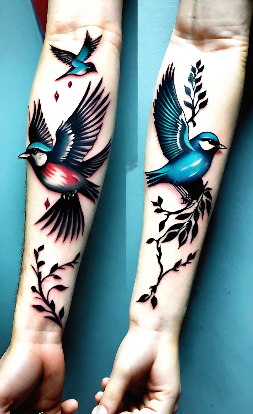 Script 33 tattoo ideas with small birds around it