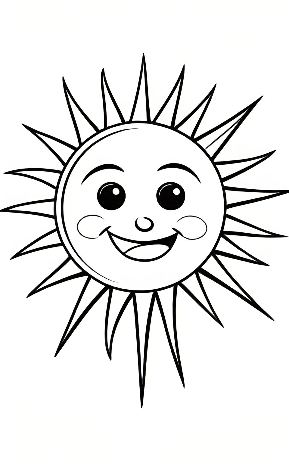 Sun Coloring Pages For Kids