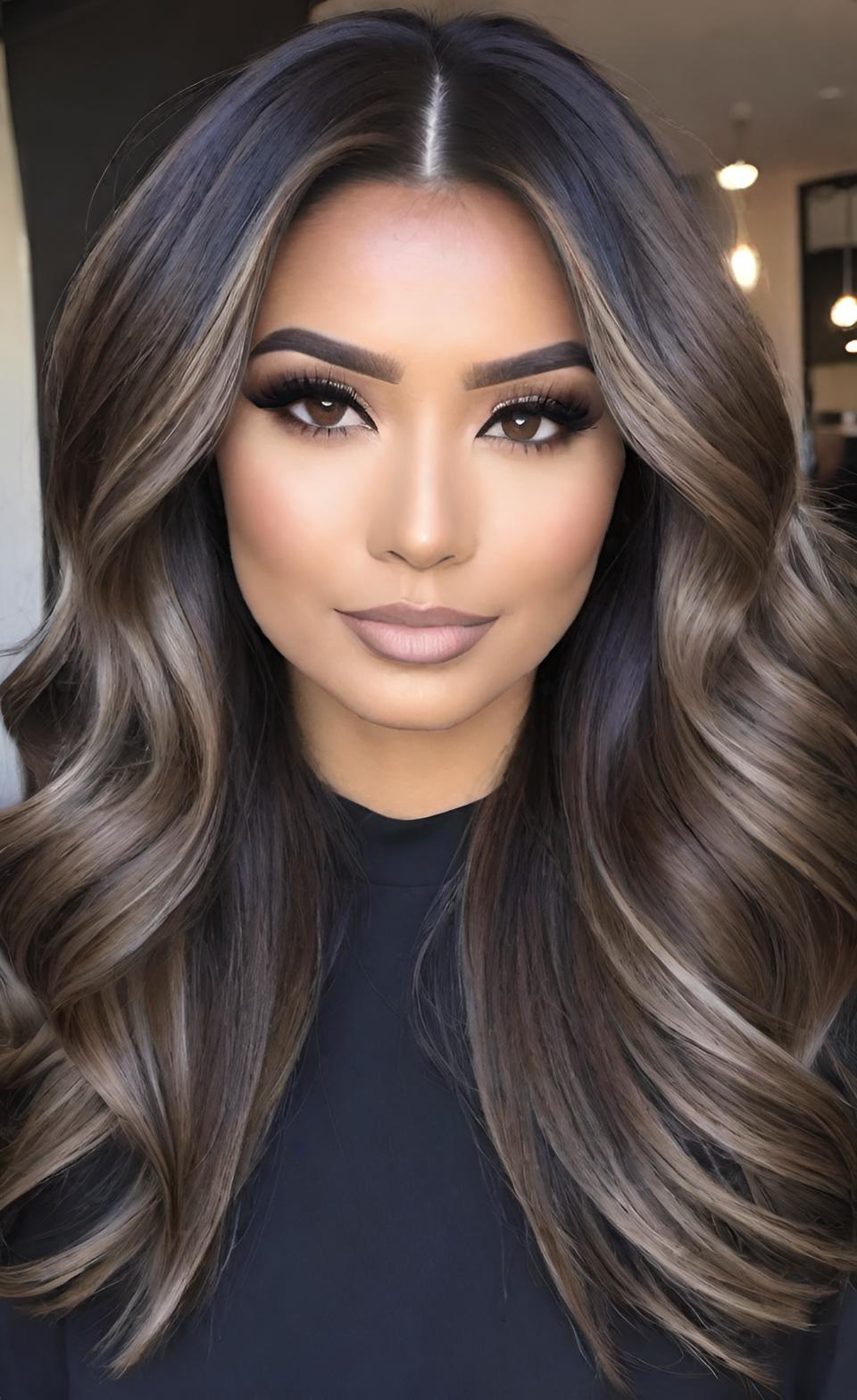 Ash Brown Balayage ✨ | Light & Dark Tones for a Modern Look