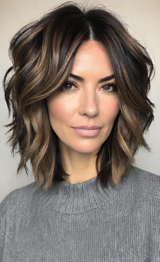 24+ Chic Medium-Length Styles That Make Thick Hair Feel Light