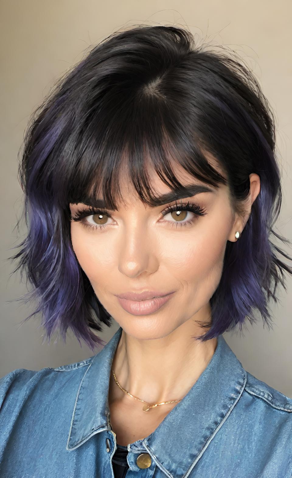 Chic Short Shag Hairstyles with Light Layers & Soft Bangs