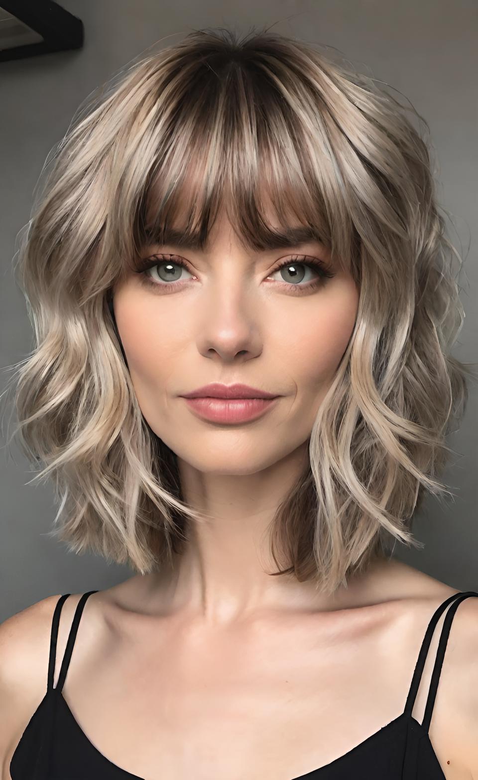 High-End Short Shag Hairstyles with Airy Layers & Soft Bangs