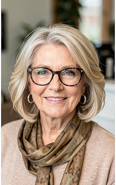 🎨 The Graduated Bob with Dark Frames 🎨