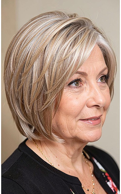 🌟 Classic Honey Blonde with Side Sweep 🌟