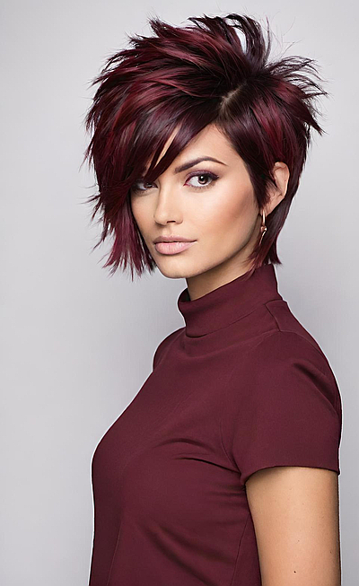 Modern Burgundy Shag 🔥  15 Short Shag Cuts with Bold Texture