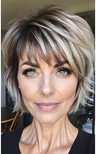 🎨 The Icy Blonde Ombre Shag: Artistry in Motion 🎨